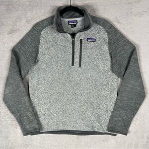 Patagonia Better Sweater 1/4 Zip Fleece Pullover Men's Medium Nickel Forge Gray